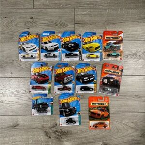 White and Black Hot Wheels Toy Cars Collection